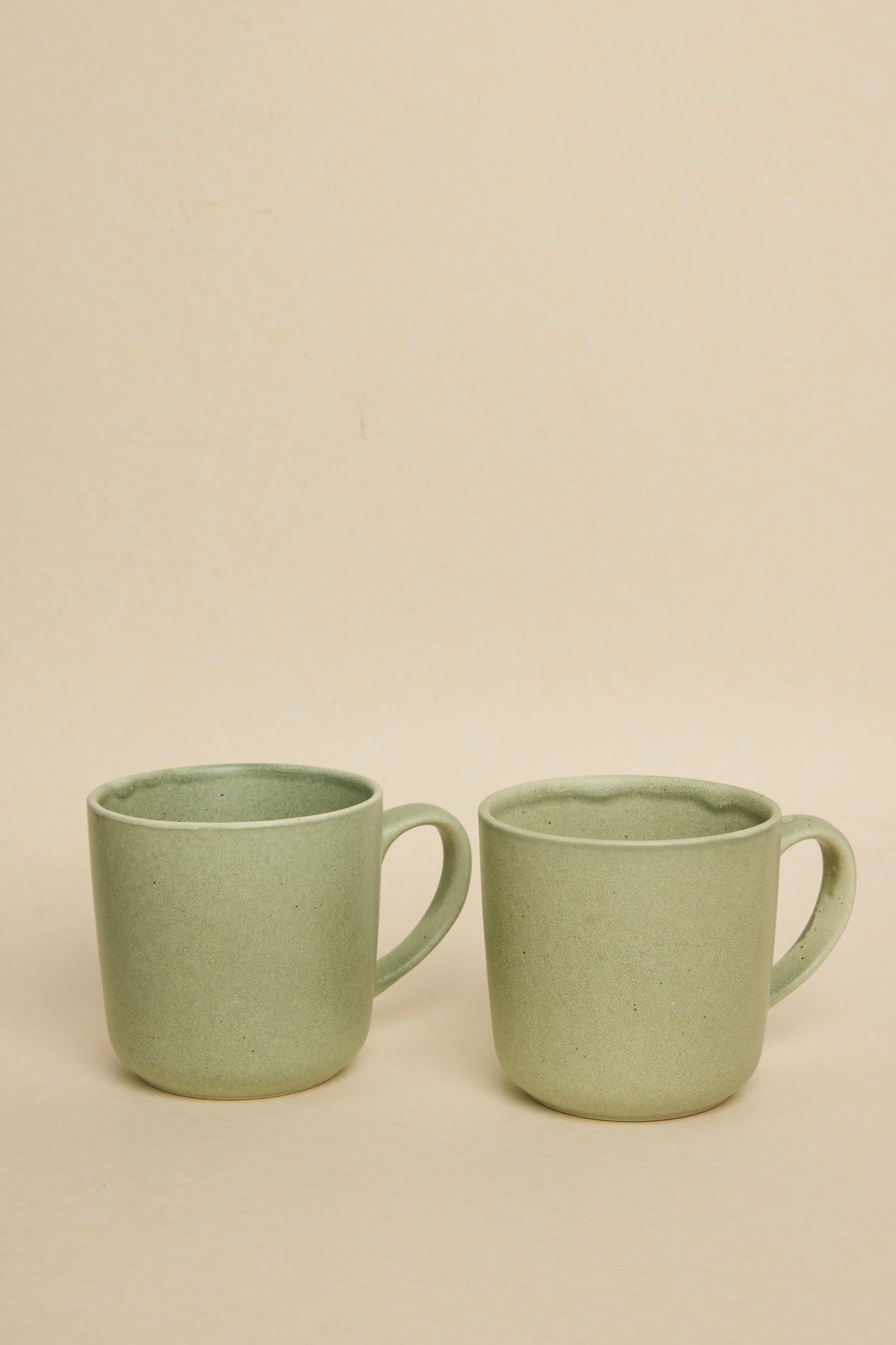 Caffeine Fix Green Speckle Pack - Set of 2 Ceramic Coffee Mugs for Home, Office & Gifts | Perfect for Morning Coffee, Tea & Hot Beverages