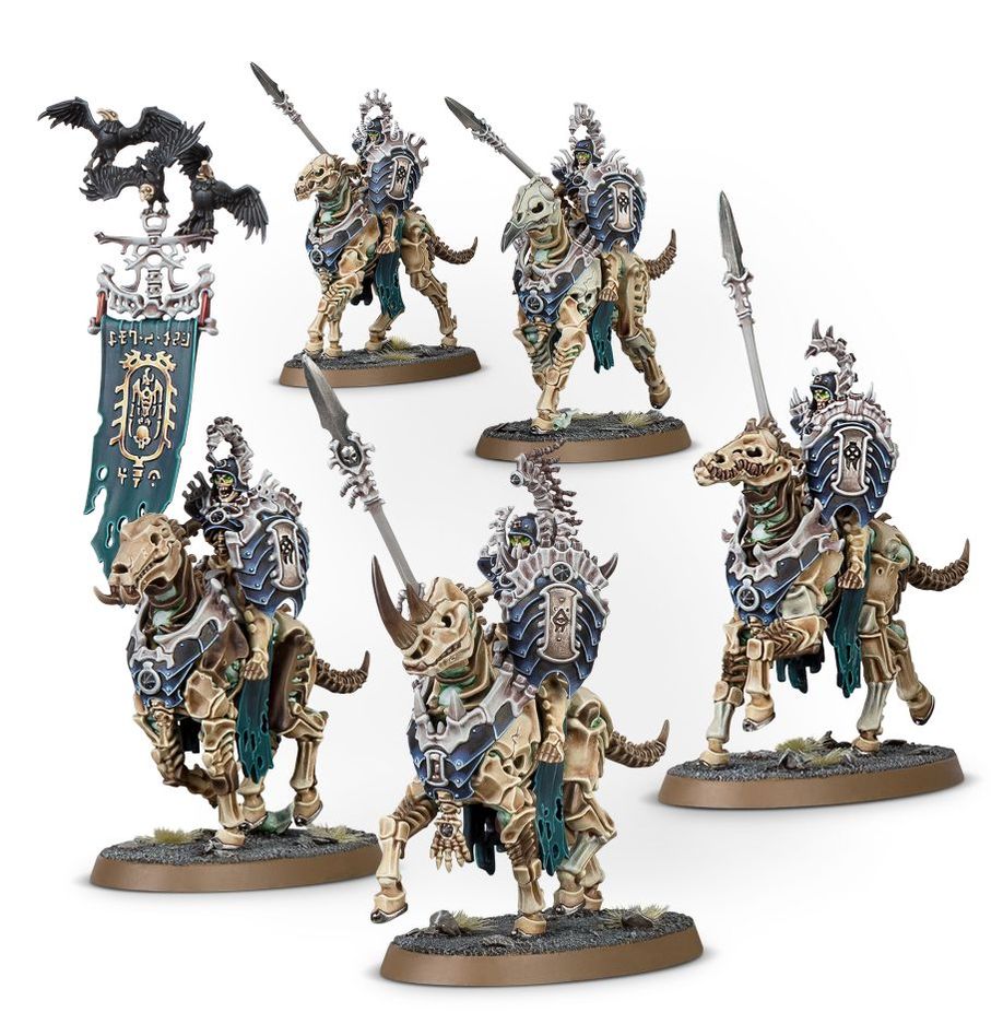 Age of Sigmar Ossiarch Bonereapers: Kavalos Deathriders - Undead Cavalry Miniatures for Warhammer Tabletop Battles - Perfect for Wargaming and Collectors