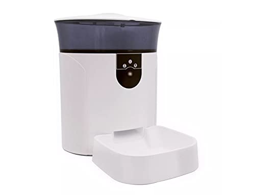 Sakar Pet Genius Smart Wi-Fi Video 7L Automatic Pet Feeder with HD Camera - White | Perfect for Cats & Dogs | Remote Feeding & Monitoring via App | Ideal for Travel & Busy Pet Owners