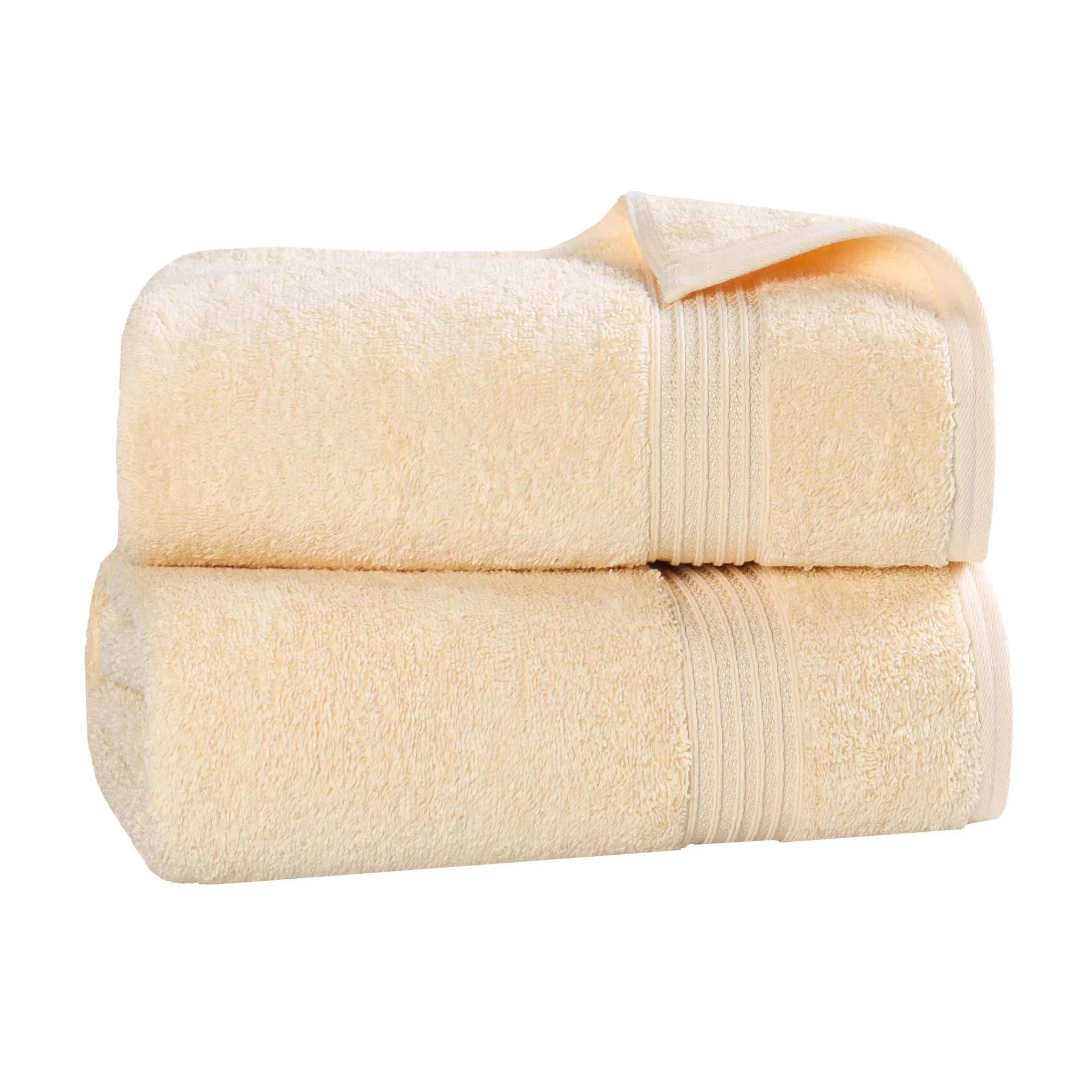Premium Heritage Egyptian Cotton Bath Towel Set of 2 - Ultra Soft, Highly Absorbent & Quick Dry - Luxury Spa & Bathroom Essentials for Home & Hotel Use
