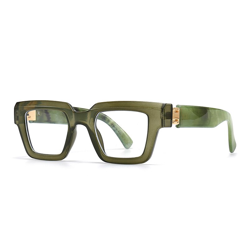 CCspace Women's Full Rim Square Plastic Resin Eyeglasses Frame 56754 - Stylish & Lightweight for Work, Reading & Everyday Wear