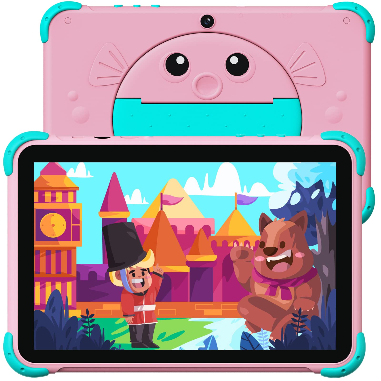 10.1 Inch Kids Tablet with Parental Control - Android WiFi Tablet for Toddlers & Children, 32GB HD Touch Screen, Dual Camera, YouTube & Netflix Compatible, Durable Kids-Proof Case (Pink) - Perfect for Learning, Entertainment & Travel