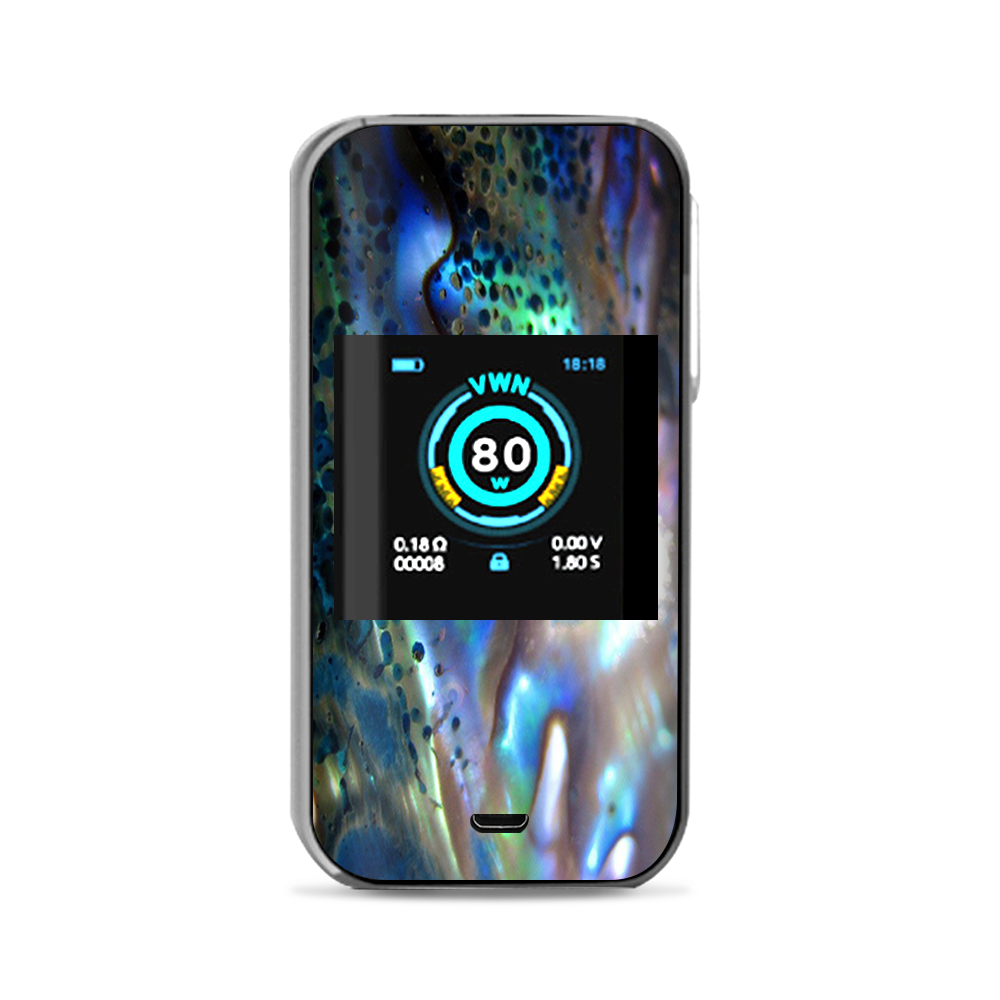 Vaporesso Luxe Nano Kit Skin - Abalone Pearl Sea Shell Design in Green & Blue | Stylish Protective Cover for Vaping Enthusiasts | Perfect for Travel, Parties & Everyday Use