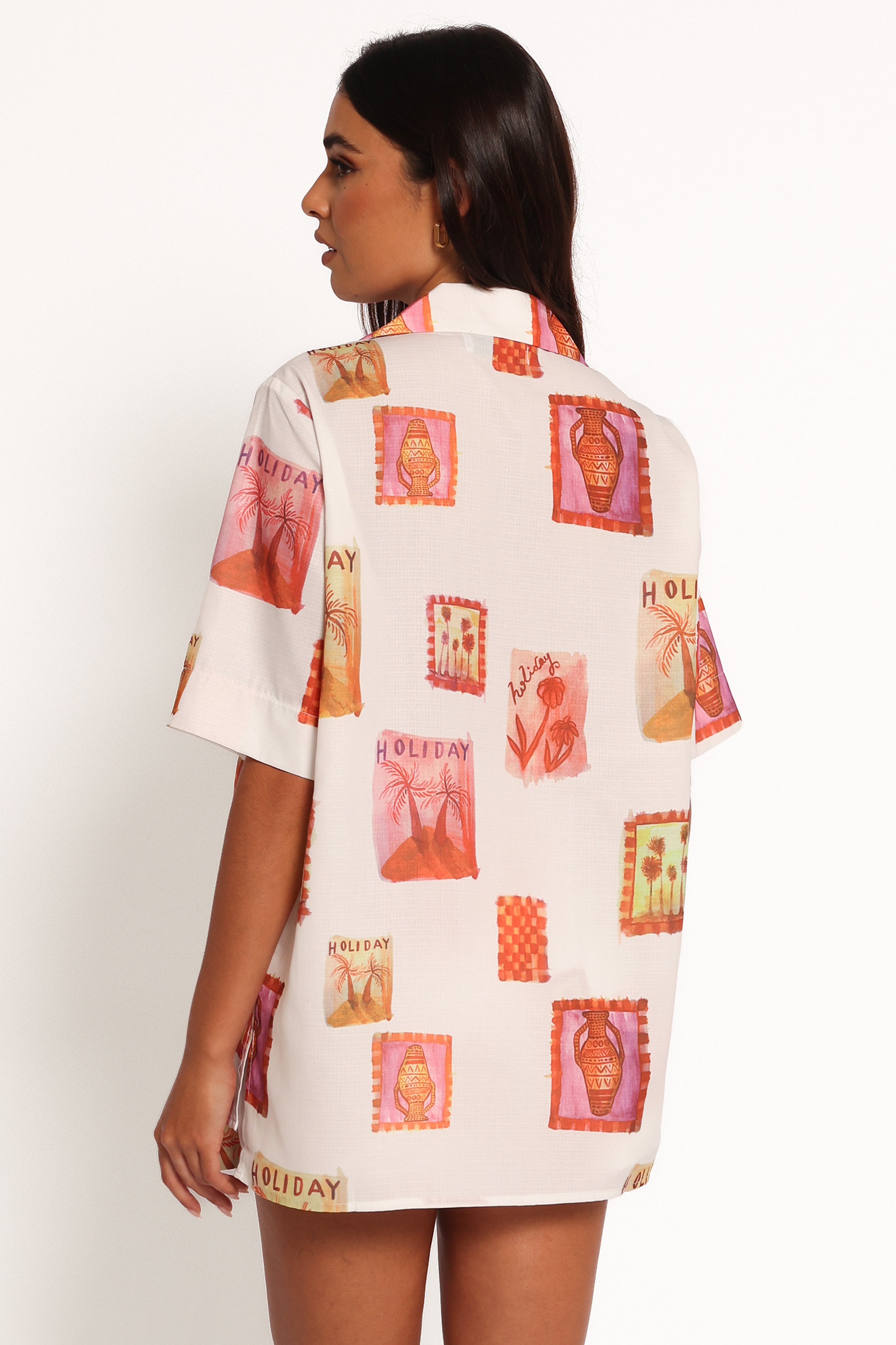 Aaliyah Tie Front Top - Women's Fashion Blouse in White & Multi Colors | Perfect for Casual Outings, Date Nights & Summer Wear