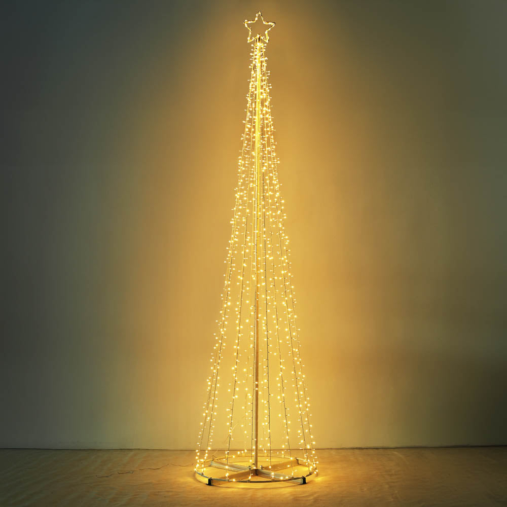 12ft Solar Powered Outdoor Christmas Tree with LED Lights - Perfect for Holiday Decorations, Patio, Garden, and Front Yard Festive Lighting
