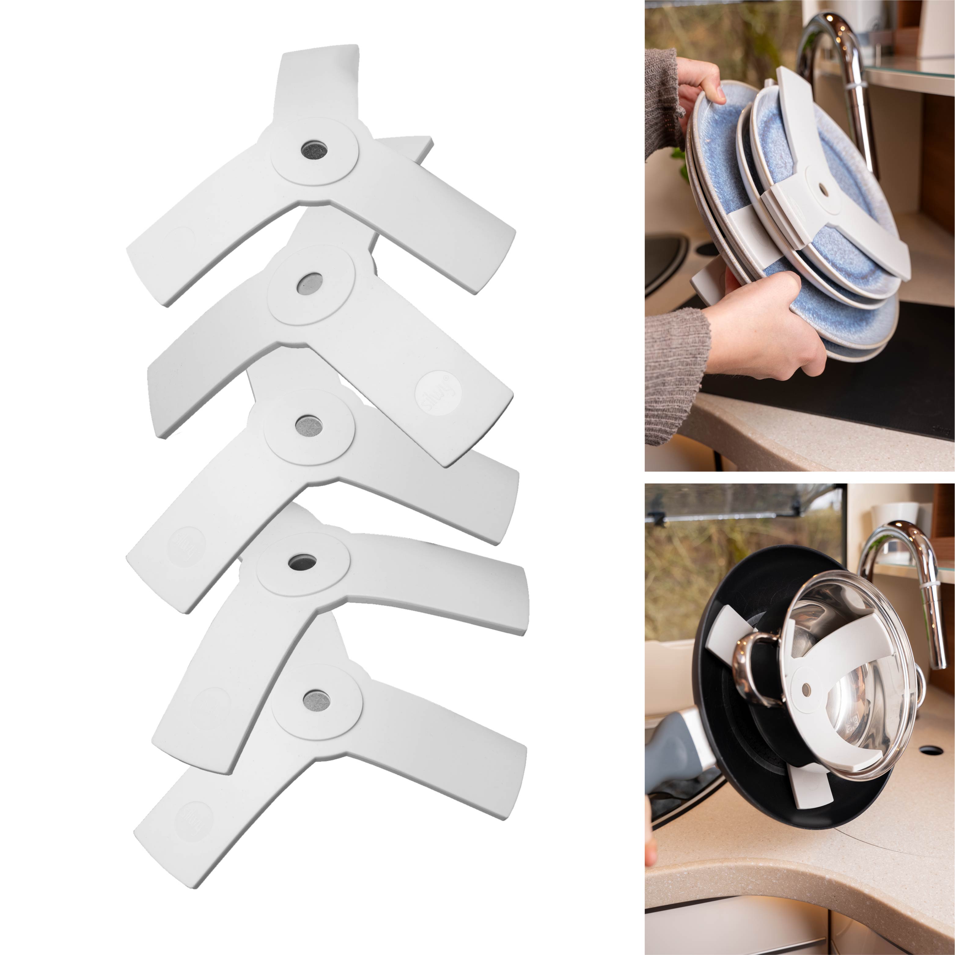 Premium Magnetic Sandwich Bundle - Grey | Strong & Durable Kitchen Magnets for Fridge, Office & Home Organization | Perfect for Notes, Photos & Shopping Lists