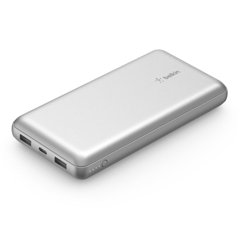 Belkin 20000mAh Portable Power Bank with USB-A & USB-C Ports - Fast Charging for iPhone, Android, Samsung - Perfect for Travel, Camping, and Emergency Backup