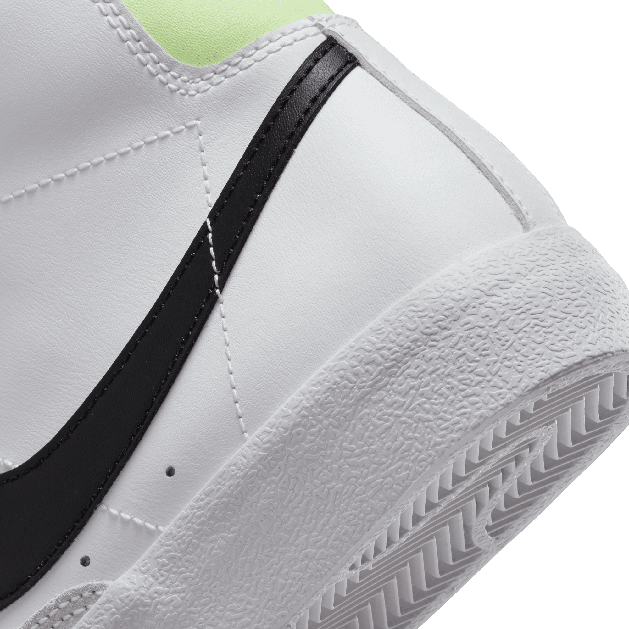 Nike Blazer Mid '77 GS Sneakers - White/Barely Volt - Retro Basketball Shoes for Kids, Girls & Boys - Perfect for Casual Wear, School & Street Style