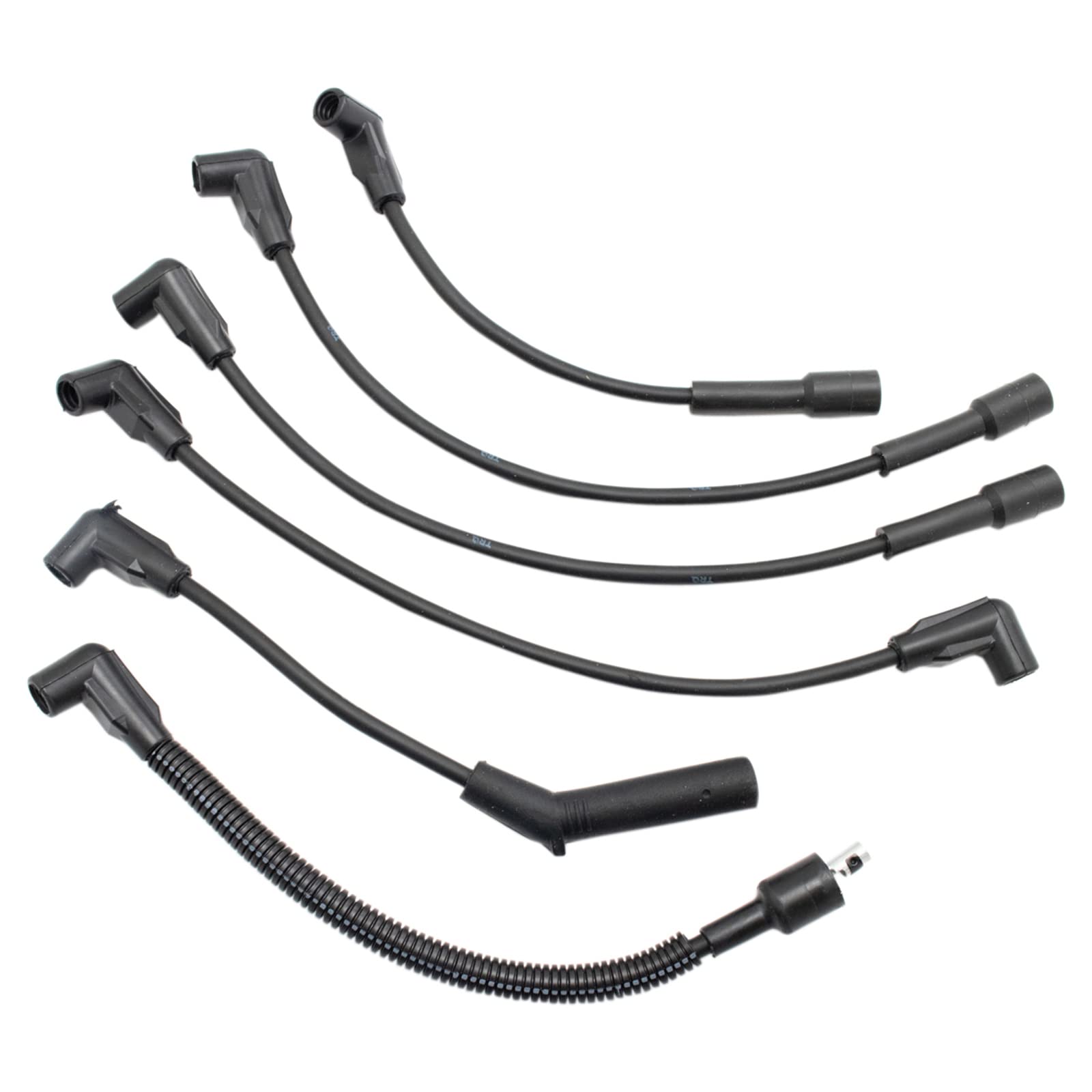 TRQ Ignition Engine Spark Plug Wire Kit Set - Compatible with Jeep Wrangler & Cherokee, Dodge Dakota 2.5L (1991-2001) - High Performance Replacement for Smooth Engine Start & Better Fuel Efficiency - Perfect for Off-Roading & Daily Commuting