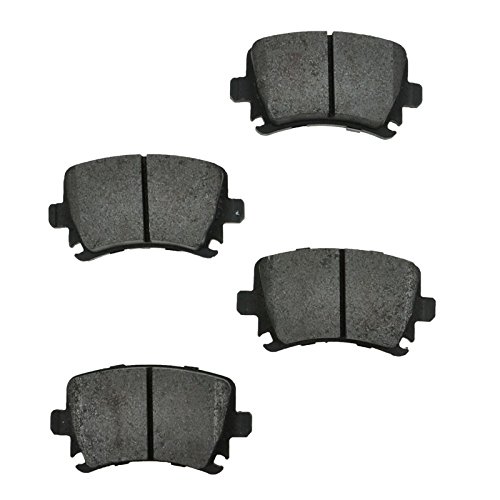 High-Performance Rear Brake Pad & Rotor Kit - Semi-Metallic Brake Pads & Rotors for 2006-2009 Audi A4 & A4 Quattro - Perfect for City Driving & Highway Commuting