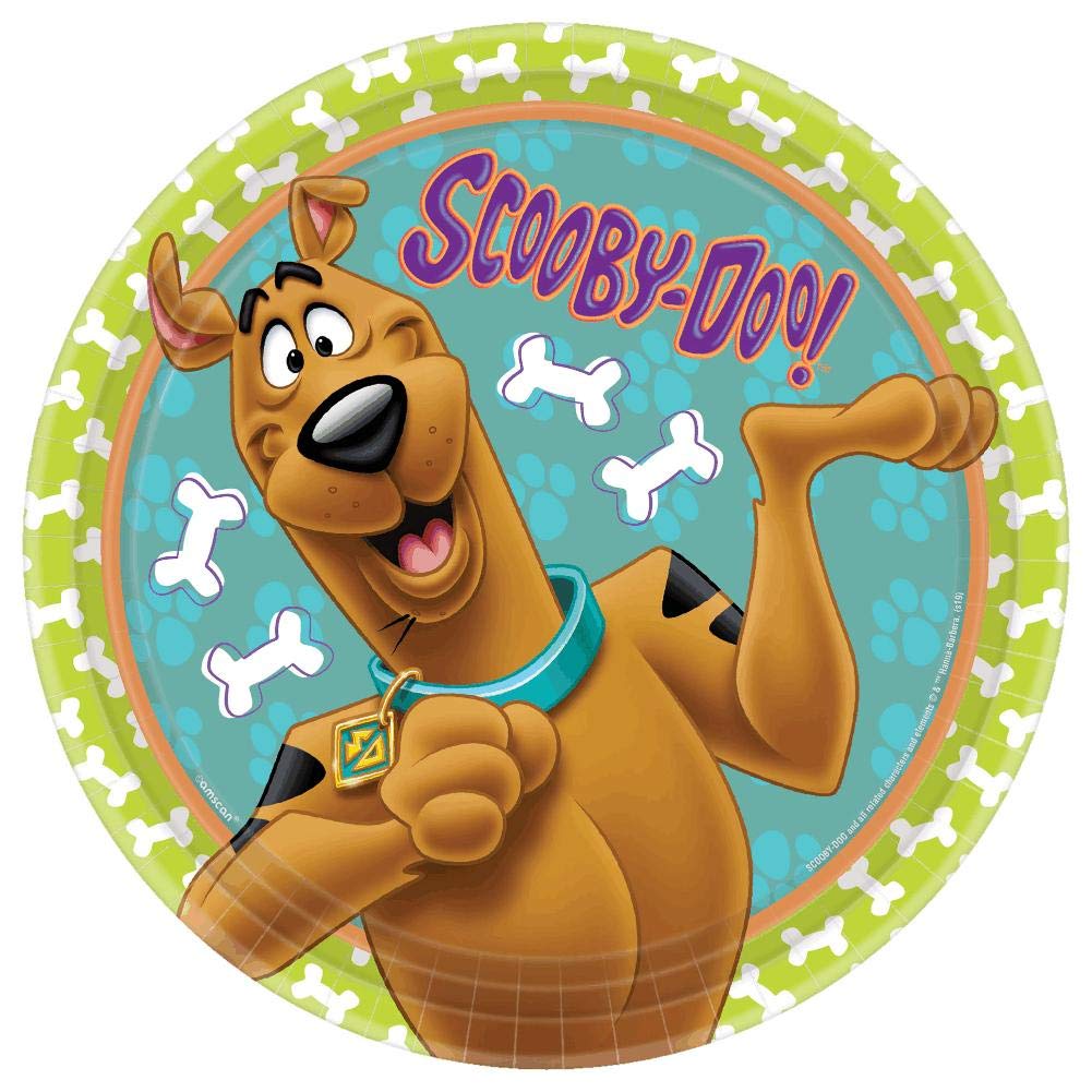 Scooby Doo Zoinks Round Paper Plates 9 Inch - 18 Pack Colorful Party Plates for Birthday, Halloween, Kids Party Supplies & Themed Events