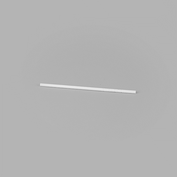 Eco-Friendly White Paper Bendable Straws - Biodegradable, 6mm Diameter, 7 3/4
