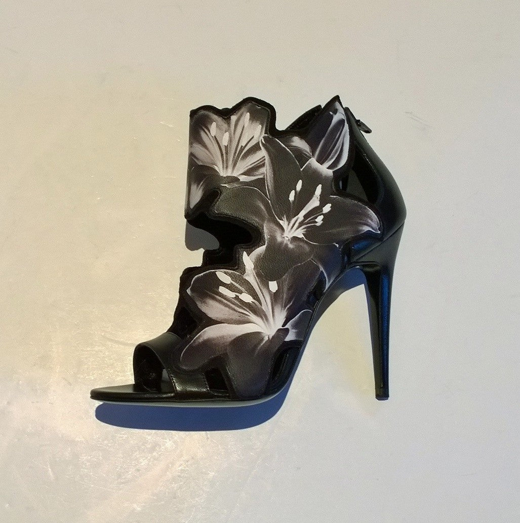 Pierre Hardy Black and White Laser Cut Lily Heels - Women's Fashion High Heels for Party, Wedding & Evening Events | Stylish Designer Pumps for Women