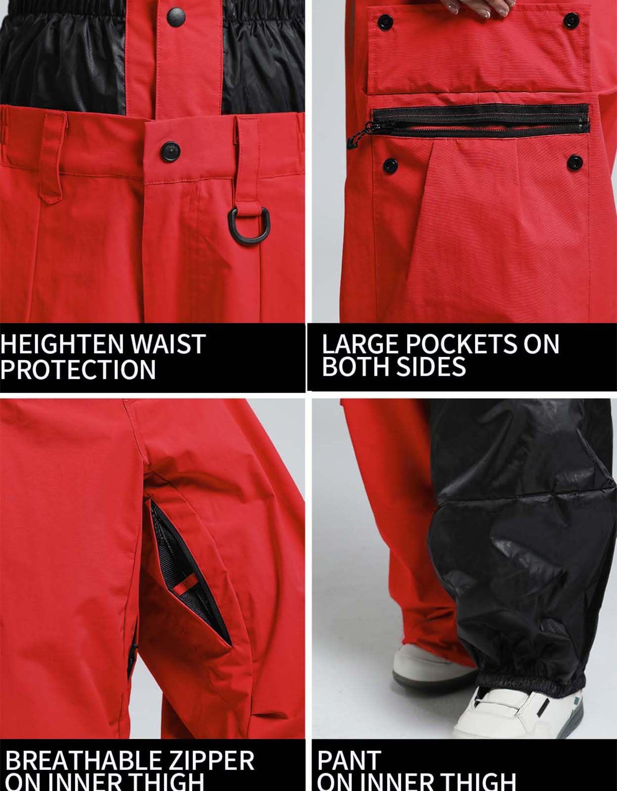 **Men's & Women's Snowboard Pants - Waterproof Insulated Baggy Ski Pants for Winter Sports - Perfect for Snowboarding, Skiing & Outdoor Adventures**