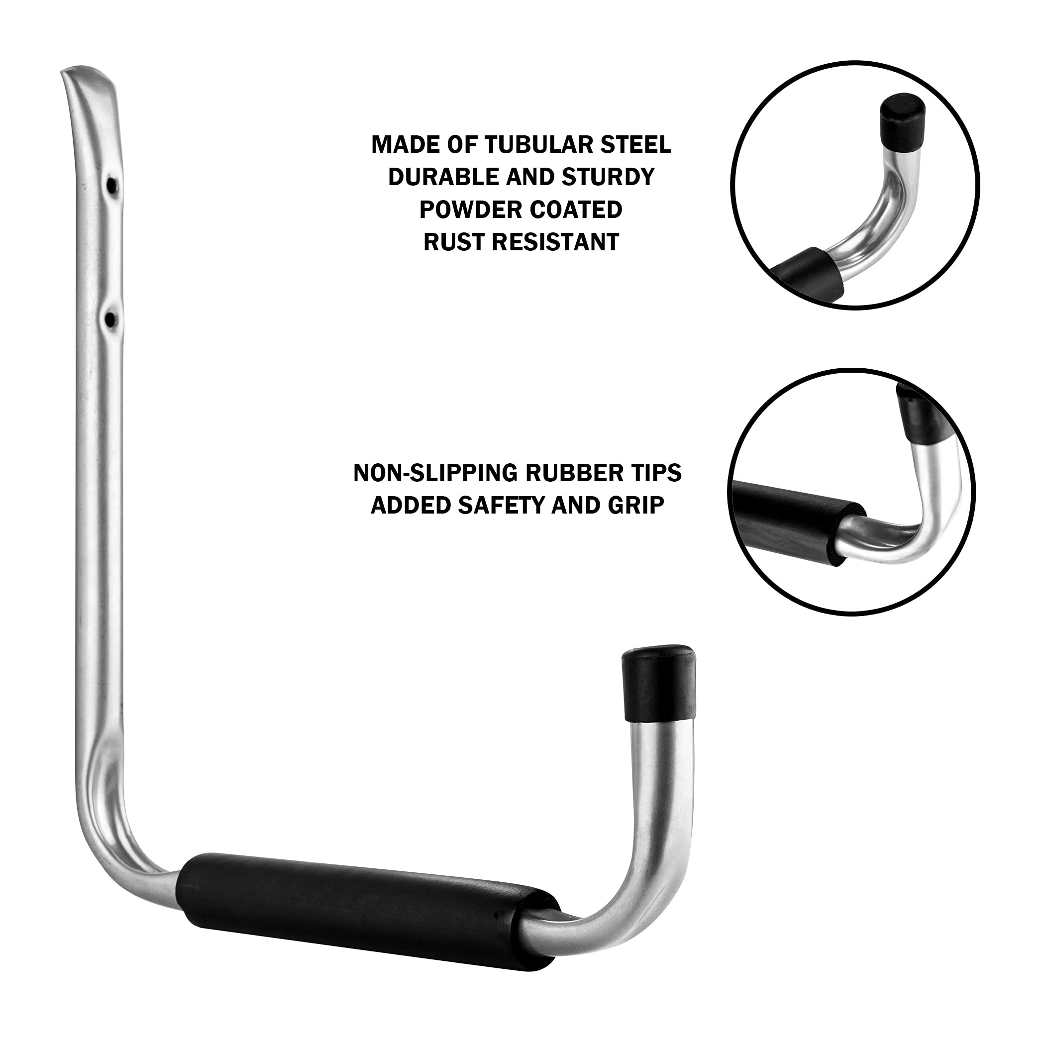 **CARTMAN Heavy Duty Wall Mounted Kayak Storage Hooks - 16 Pack, Indoor Garage Hanger for Kayaks, Folding Chairs, Bikes & Tools - Space-Saving Utility Rack for Home, Garage, or Shed Organization**