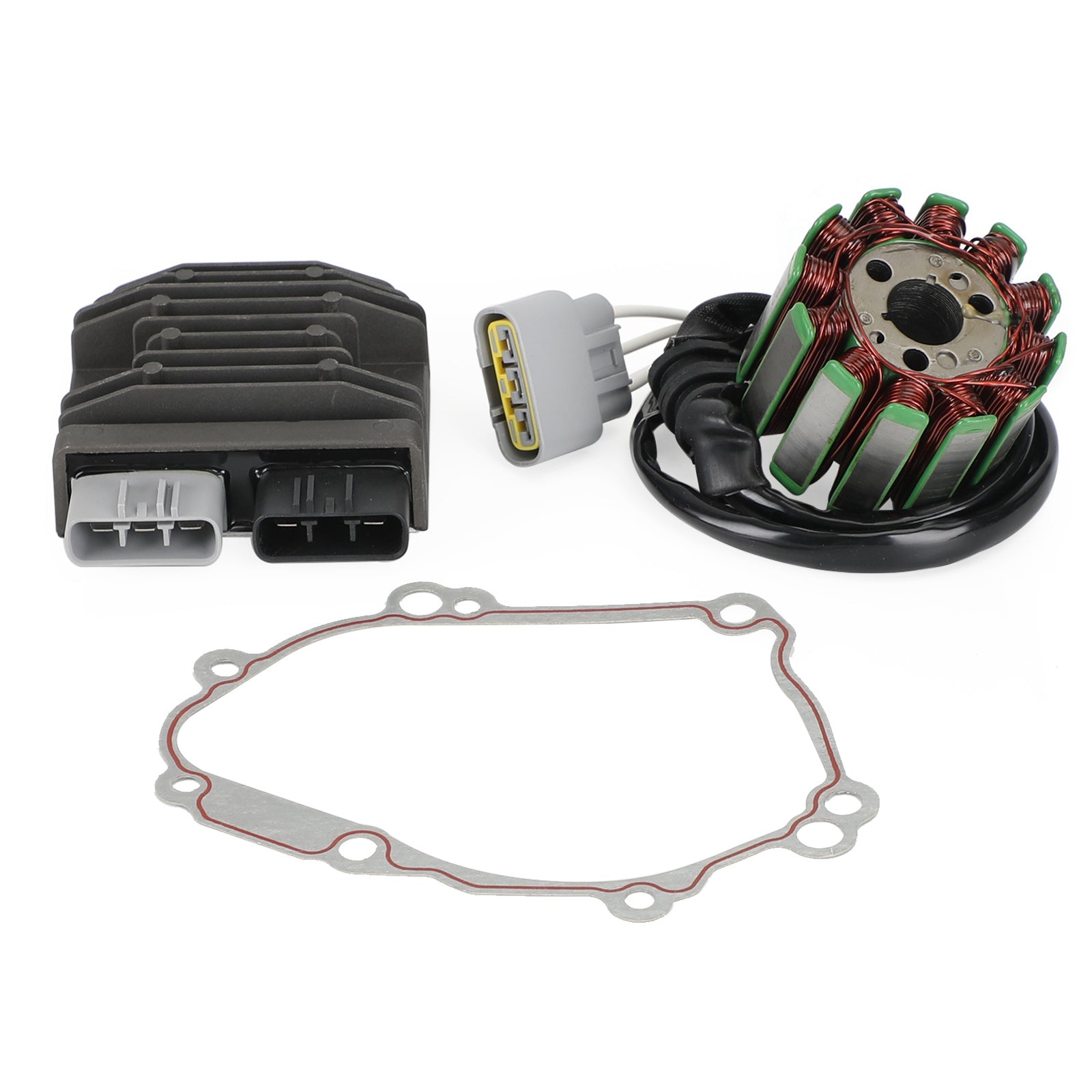 Yamaha R1 R1S 04-08 & FZ8N FZ8S FZ1 N/S Magneto Stator + Regulator + Gasket Kit - High Performance Replacement for Motorcycle Electrical System - Perfect for Racing, Commuting & Off-Road Riding