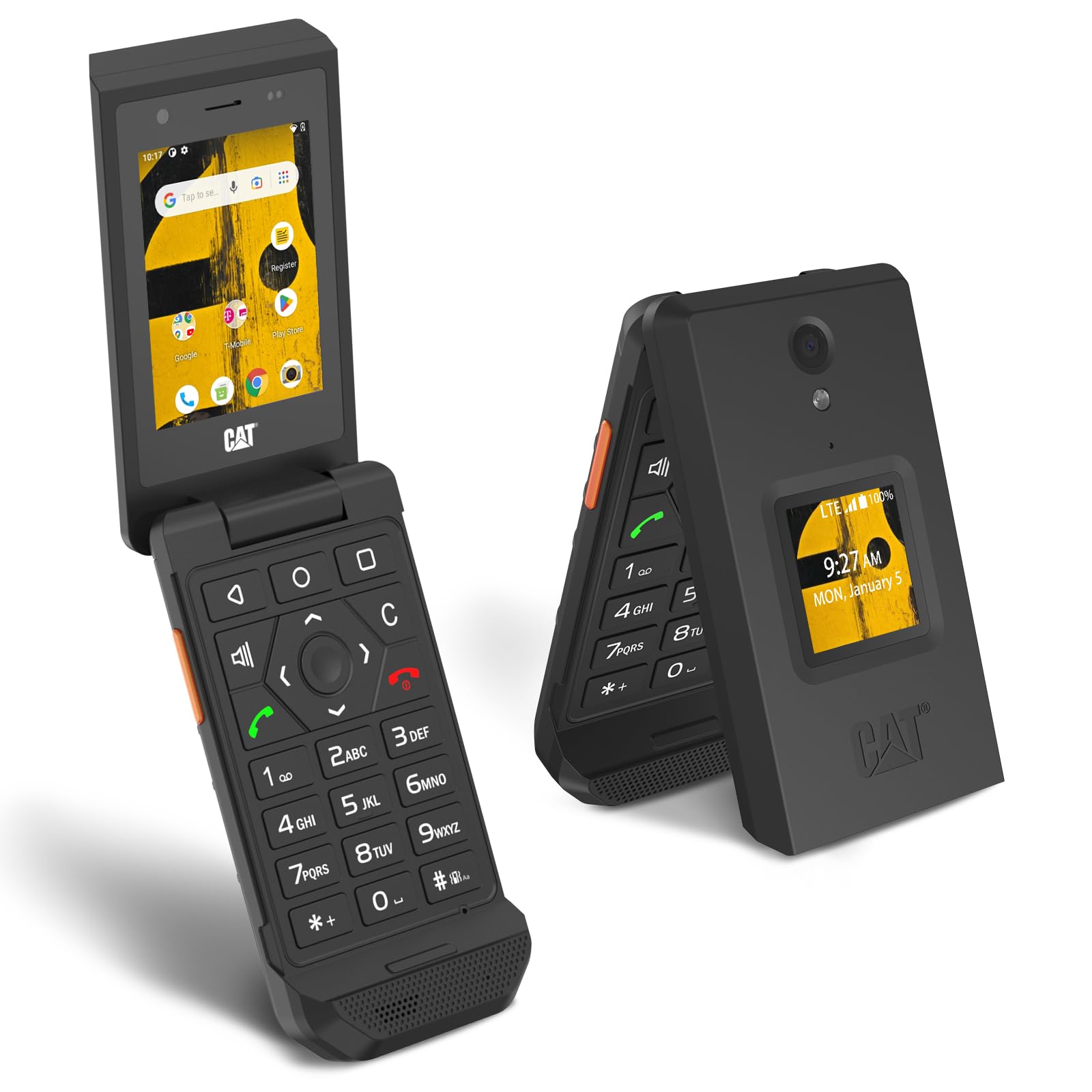Brand New CAT S22 Flip 4G Smartphone - Rugged Flip Phone, Unlocked for T-Mobile & GSM Networks - Perfect for Outdoor Adventures, Construction Sites & Emergency Use