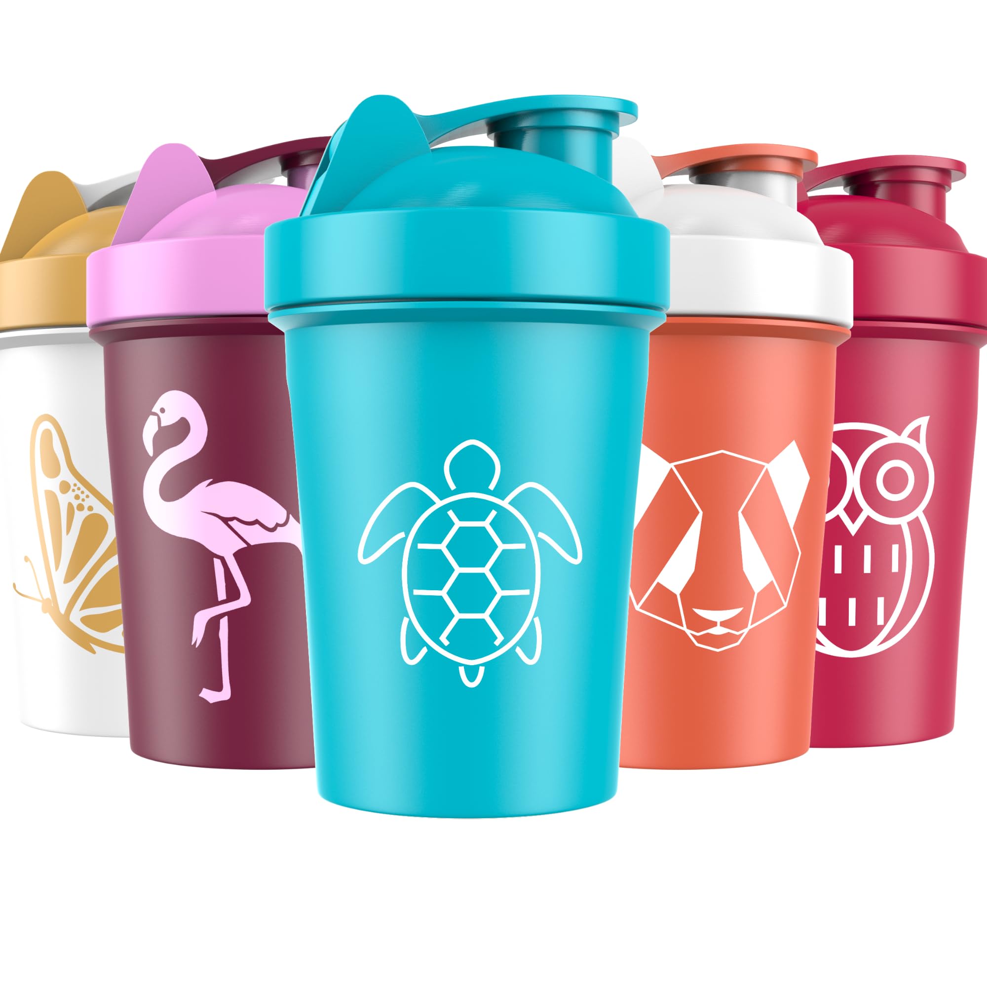 JEELA SPORTS 5-Pack 20oz Protein Shaker Bottles - BPA-Free, Dishwasher Safe Mixing Cups for Protein Powder, Pre-Workout & Smoothies - Perfect for Gym, Fitness & Post-Workout Recovery