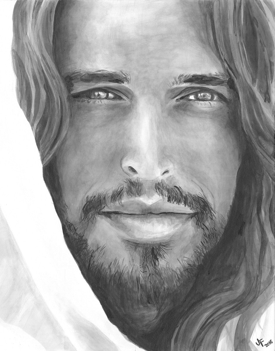 Jenny Fowler Christ Portrait - Religious Wall Art for Home Decor, Church & Office - Inspirational Christian Gift & Spiritual Decor