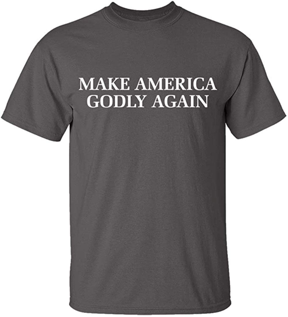 Christian Make America Godly Again Adult Short Sleeve T-Shirt - Patriotic Faith-Based Apparel for Church, Rallies & Everyday Wear