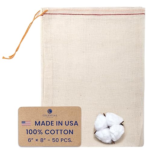 6x8 Inch (Pack of 50) - Orange Drawstring
