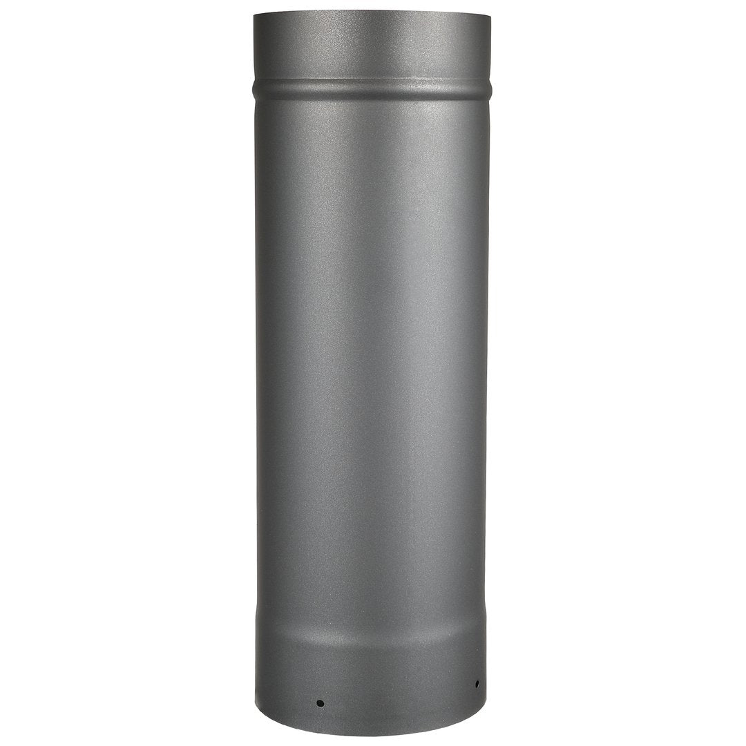 AllFuelHST 8-Inch Diameter x 48-Inch Long Single Wall Black Stove Pipe - High Temperature Venting for Wood Stoves, Fireplaces & Heating Systems