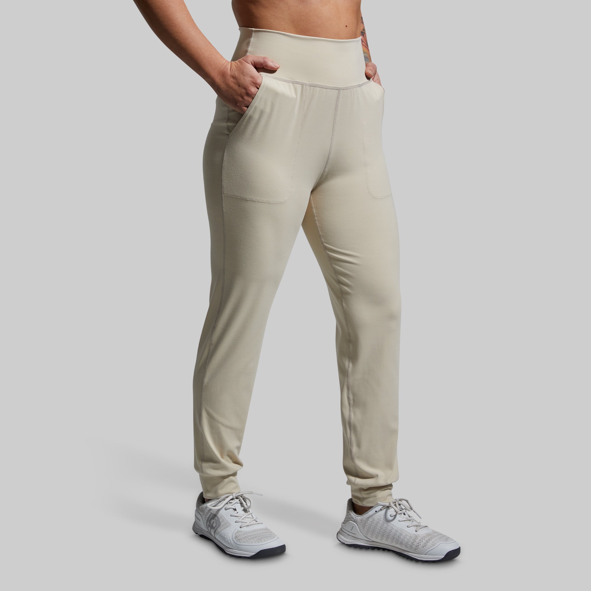 Comfortable Weekender Jogger Pants for Men - Soft Oatmeal Color Casual Lounge & Travel Pants - Perfect for Relaxing, Running Errands and Weekend Getaways