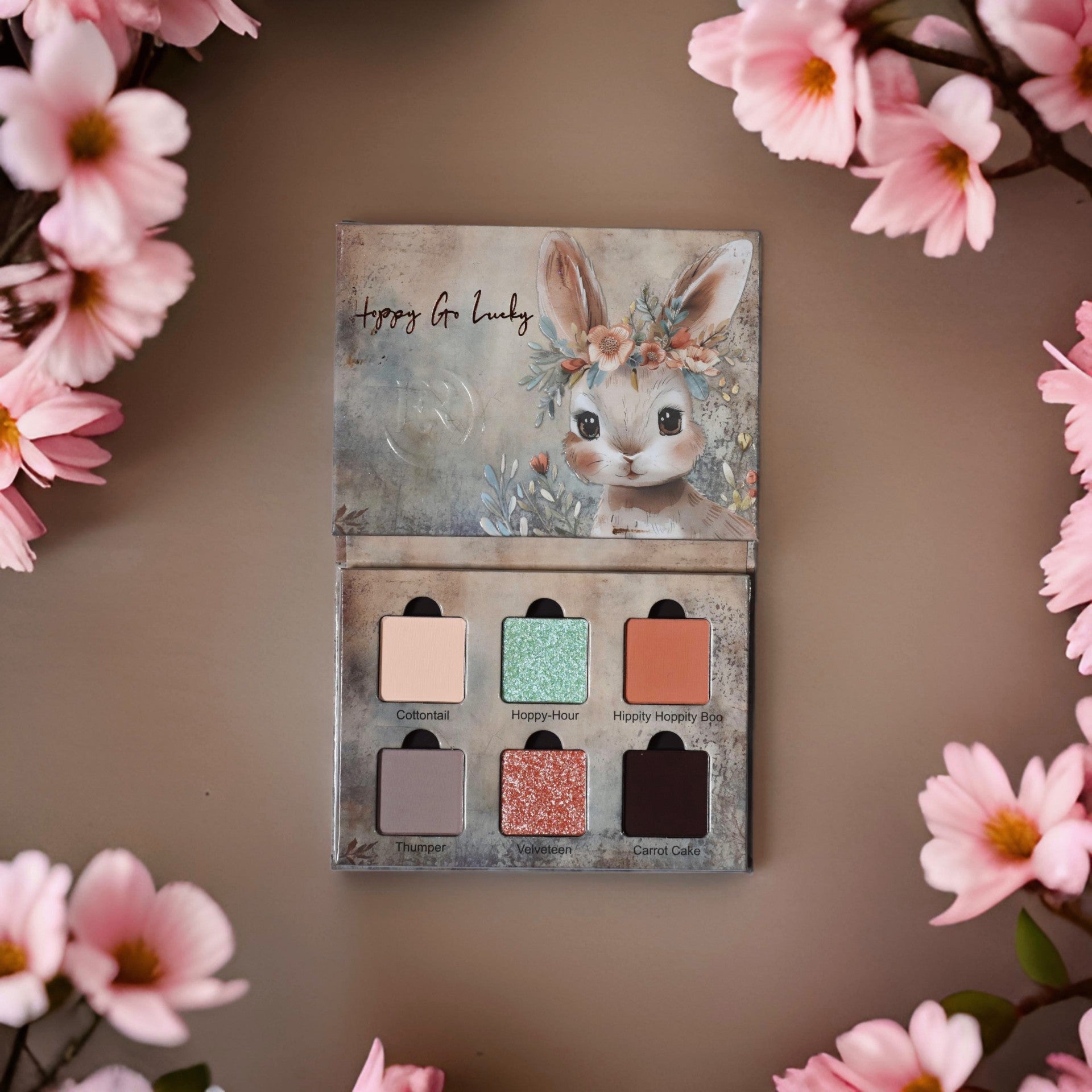 Hoppy Go Lucky Mini Eyeshadow Palette - 12 Pigmented Matte & Shimmer Shades for Day & Night Makeup Looks | Perfect for Travel, Parties & Everyday Wear