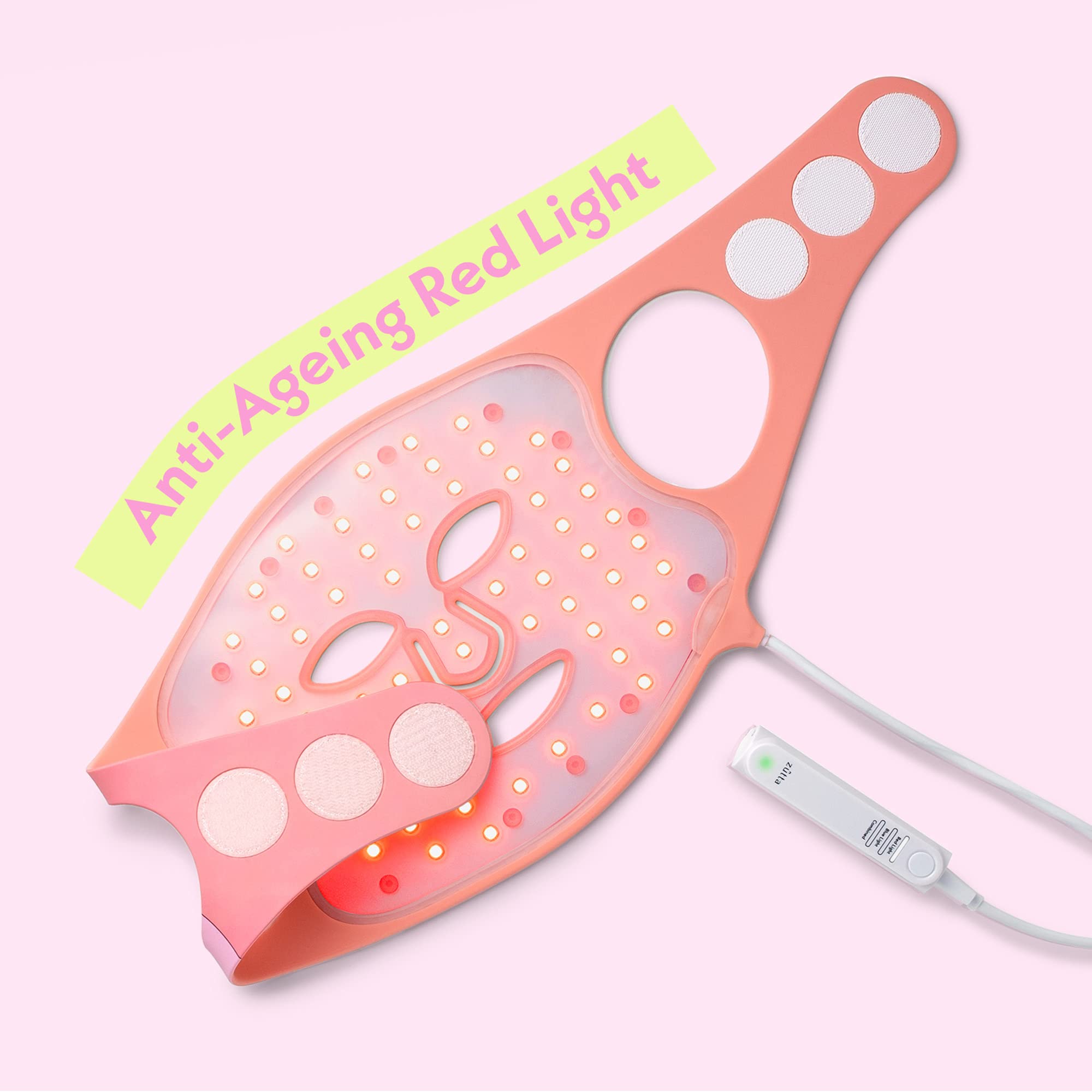 Zutta LED Face Mask Light Therapy - Anti Acne Blue Light & Anti-Aging Red Light for Skin Rejuvenation - 3 Color Settings, Portable Silicone Design - Perfect for Home Skincare & Spa Treatments