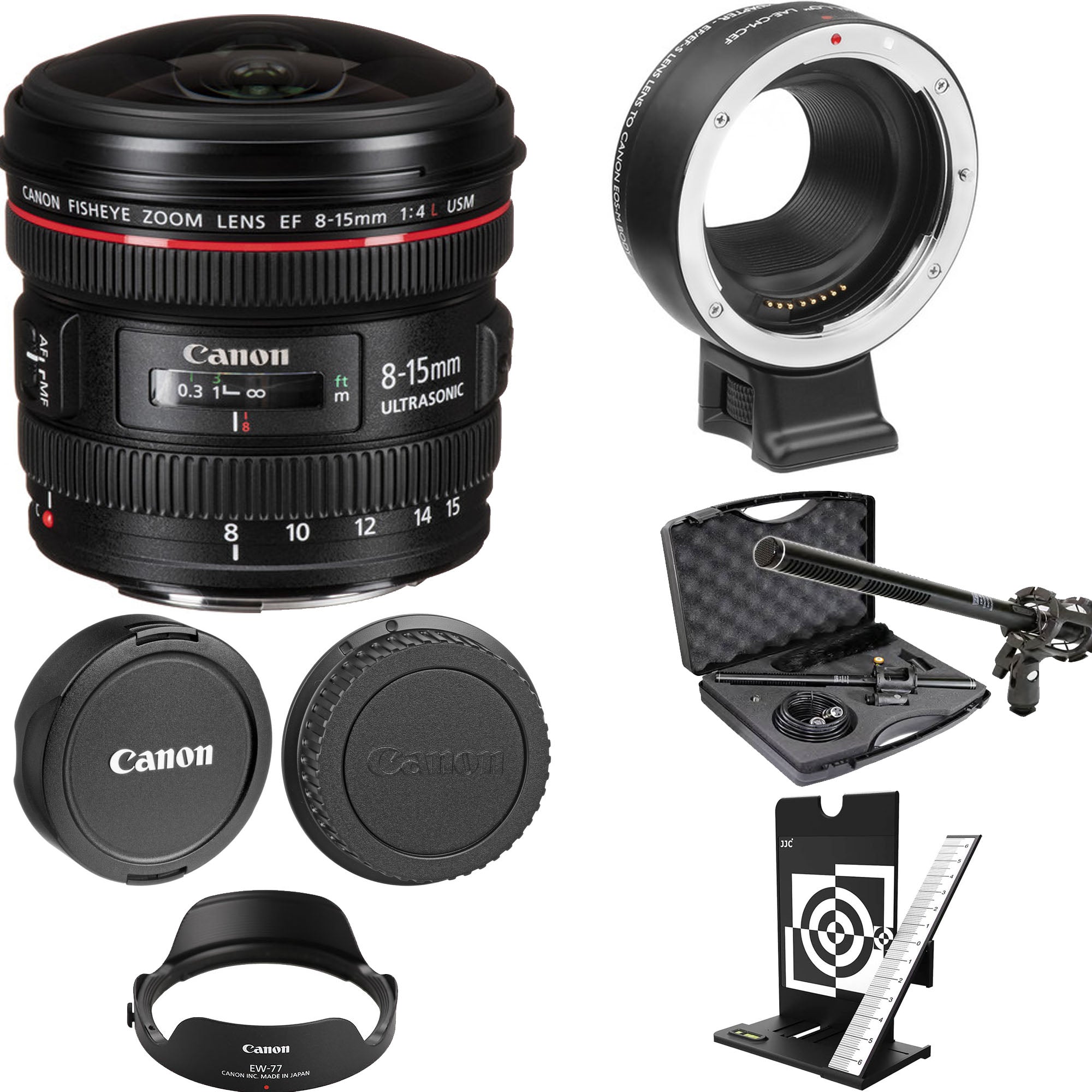Canon EF 8-15mm f/4L Fisheye USM Lens with Adapter - Professional Ultra Wide Angle Lens for DSLR Cameras - Perfect for Landscape, Architecture & Creative Photography