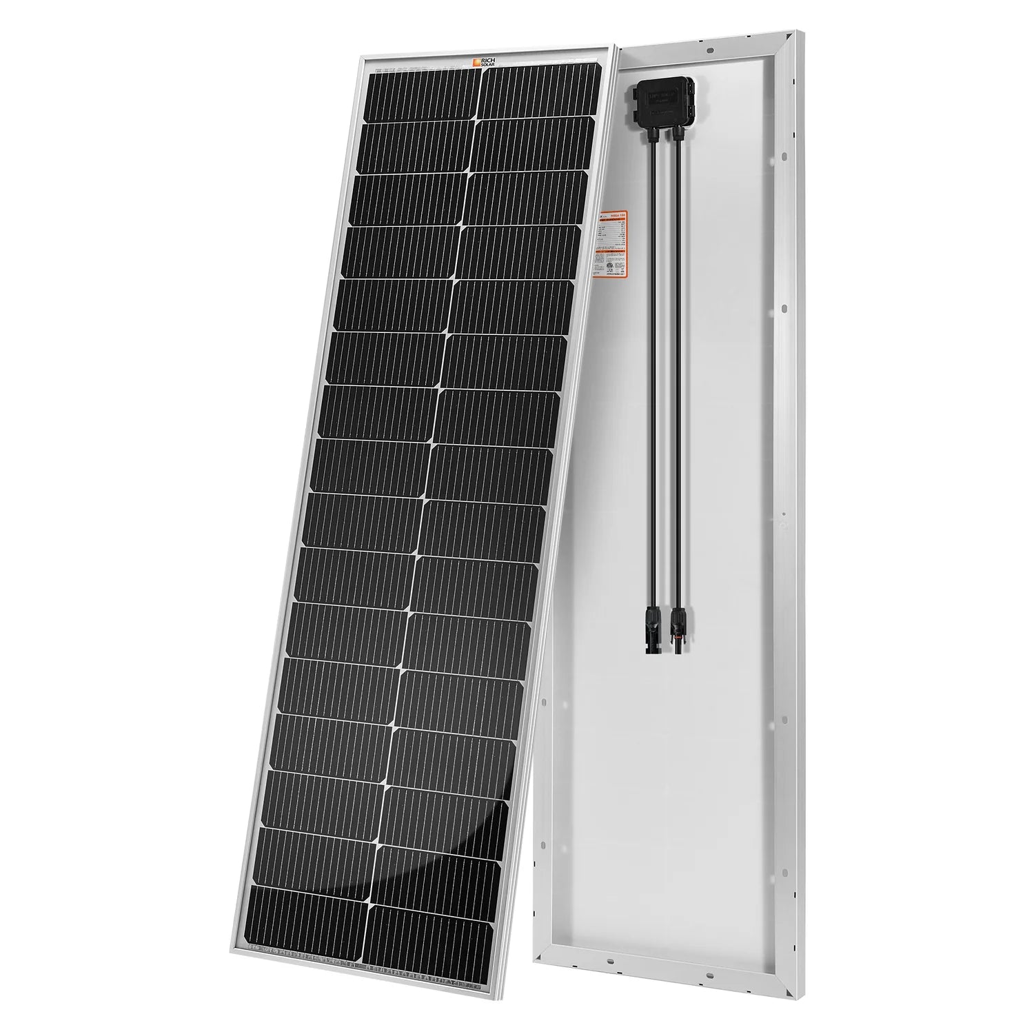 Rich Solar MEGA 100 Watt Slim Monocrystalline Solar Panel - High Efficiency Portable Solar Panel for RV, Boat, Camping & Off-Grid Power