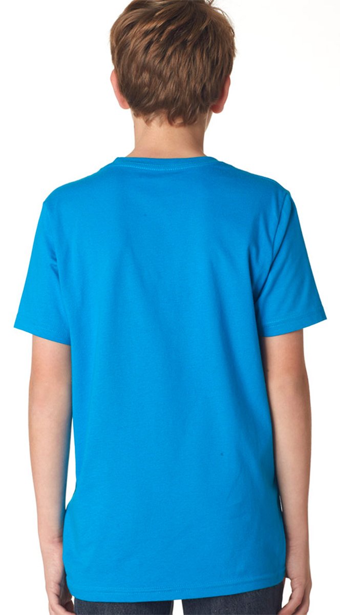 Next Level Apparel Big Boys Rib Jersey Crew Neck T-Shirt - Soft Cotton Purple Rush Tee for Kids | School, Playdates & Casual Wear