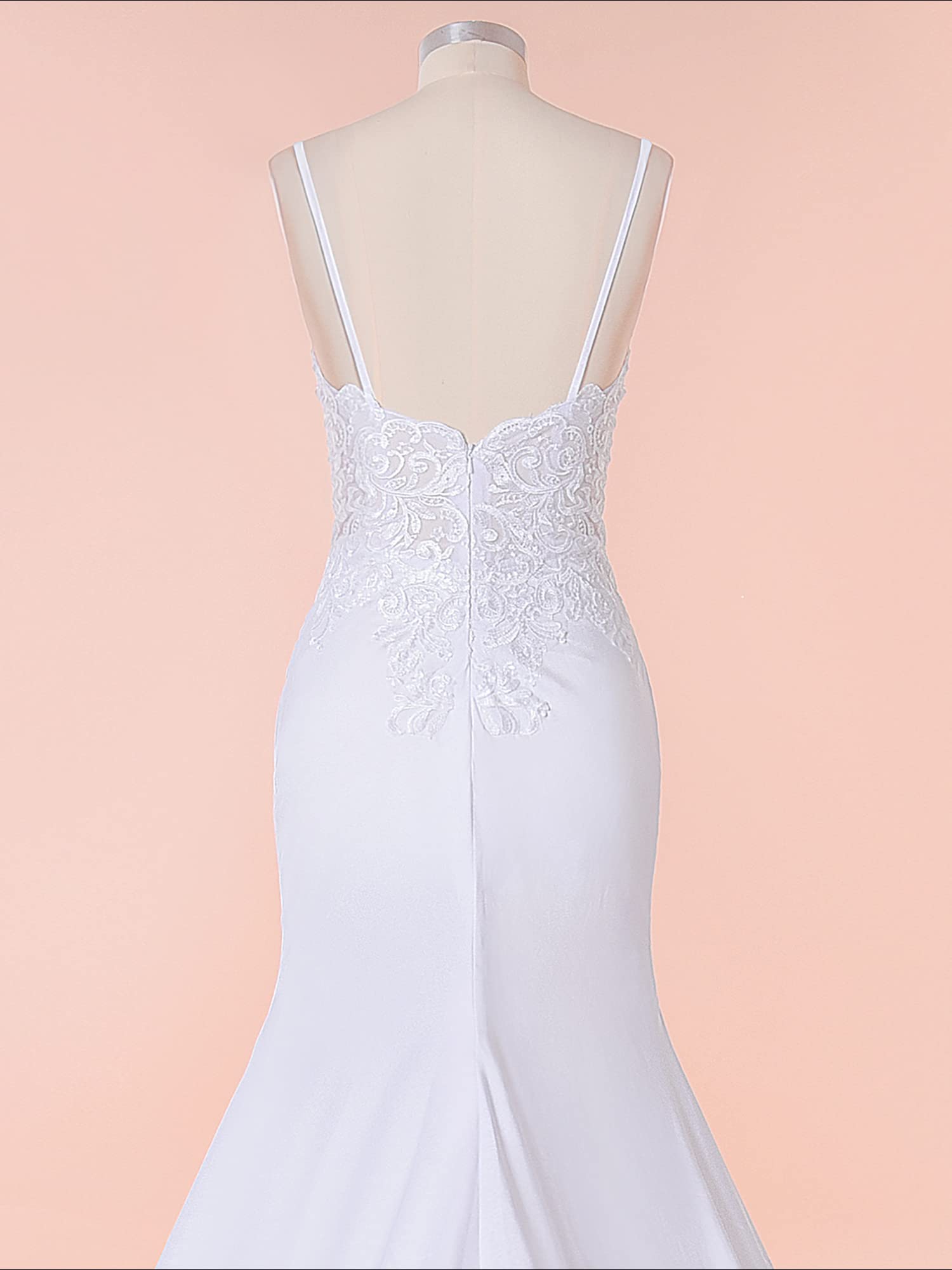 Elegant 2022 Lace Appliques Chiffon Wedding Dress for Bride - Long Sleeves Beach Wedding Gown | Perfect for Beach Ceremonies, Outdoor Weddings & Romantic Photos