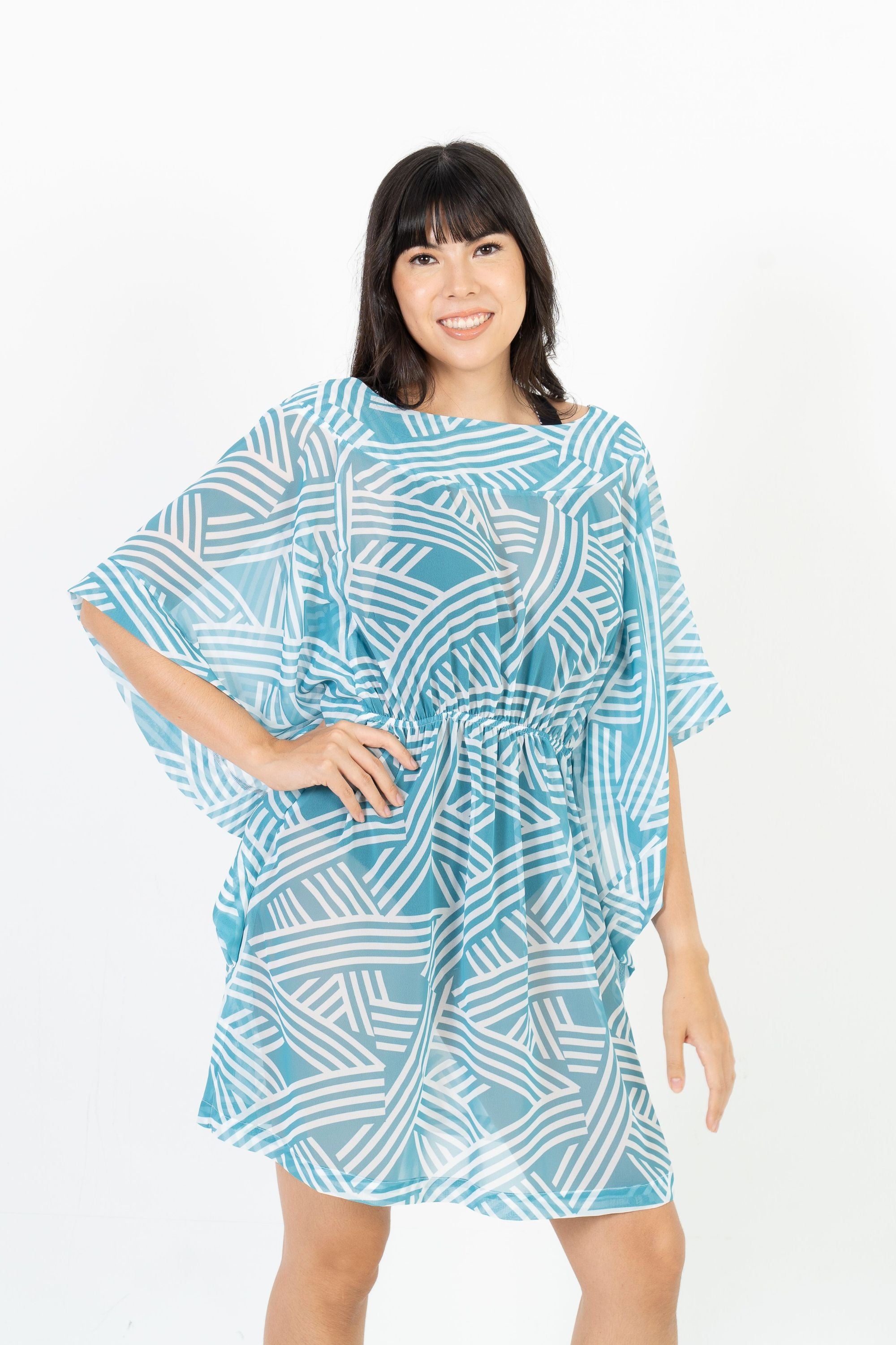 Faro Low Back Kaftan Dress for Women - Flowy Boho Maxi Dress with Side Slits - Perfect for Beach, Vacation & Summer Outfits