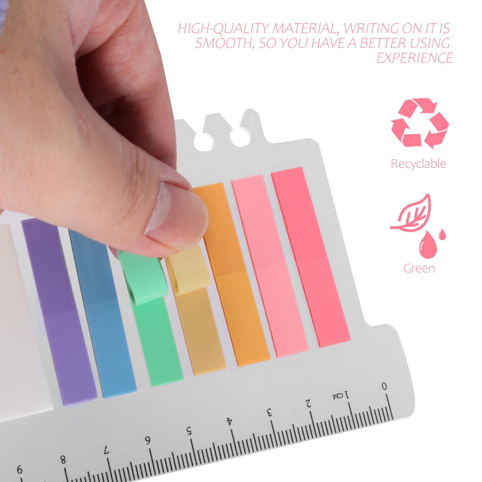 NUOBESTY Fluorescent Sticky Notes Flags - 3 Sets of Colorful Index Tabs for Books, Documents & Notebooks - Perfect for Office, School & Study Organization