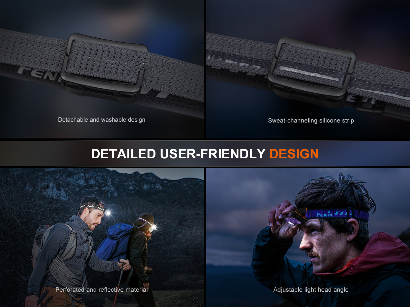 Fenix HL12R V2 Ultralight Rechargeable Headlamp - 300 Lumens, IP68 Waterproof for Camping, Hiking, Running & Outdoor Adventures