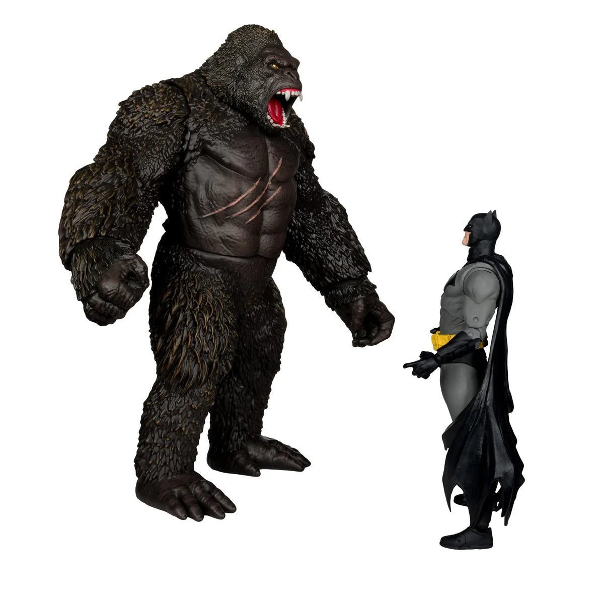 Batman vs. Kong & Justice League vs. Godzilla DC Multiverse Action Figure 2-Pack Set - Collectible Superhero & Monster Figures for Display, Gifts & Battle Scenes