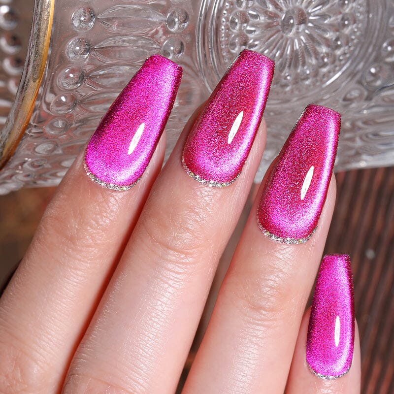 Amber Cat Magnetic Gel Nail Polish 10ml - Long Lasting UV LED Soak Off Nail Art for Salon & Home Manicure - Perfect for Parties, Weddings & Special Occasions
