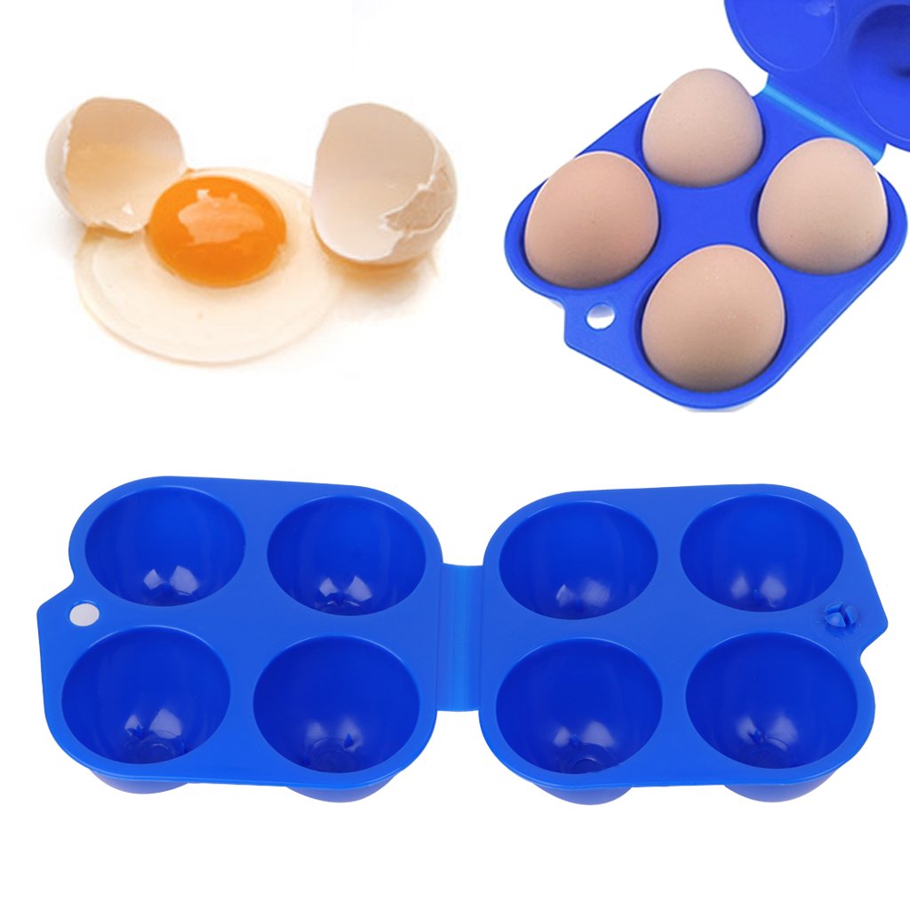 Portable Egg Holder for Camping - 12 Slot Egg Storage Container with Lid, Durable Outdoor Egg Carrier Case for Picnics, Hiking & Travel - Perfect for Fresh Egg Transport