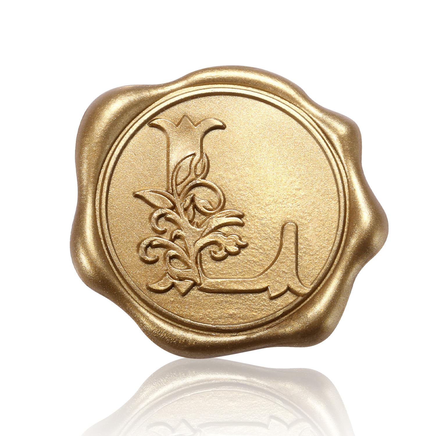 50pcs Self-Adhesive Gold Alphabet Wax Seal Stickers for Wedding Invitations, Christmas Cards & Envelopes - Elegant Letter Seals for DIY Crafts, Party Decorations and Special Occasions