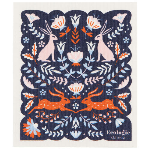 Eco-Friendly Swedish Dish Cloth - Reusable & Absorbent Rabbit Tale Design for Kitchen Cleaning, Dish Drying & Household Chores | Sustainable Alternative to Paper Towels