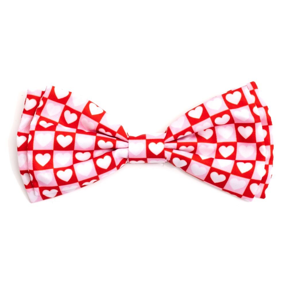 Stylish Colorblock Hearts Bow Tie for Men - Perfect for Weddings, Parties & Formal Events