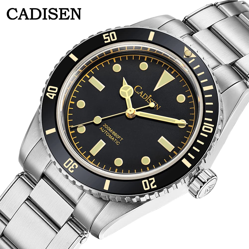 CADISEN Men's Automatic Watch with NH35 Movement - Waterproof Sapphire Crystal - Dress & Casual Watch for Business, Office, and Everyday Wear