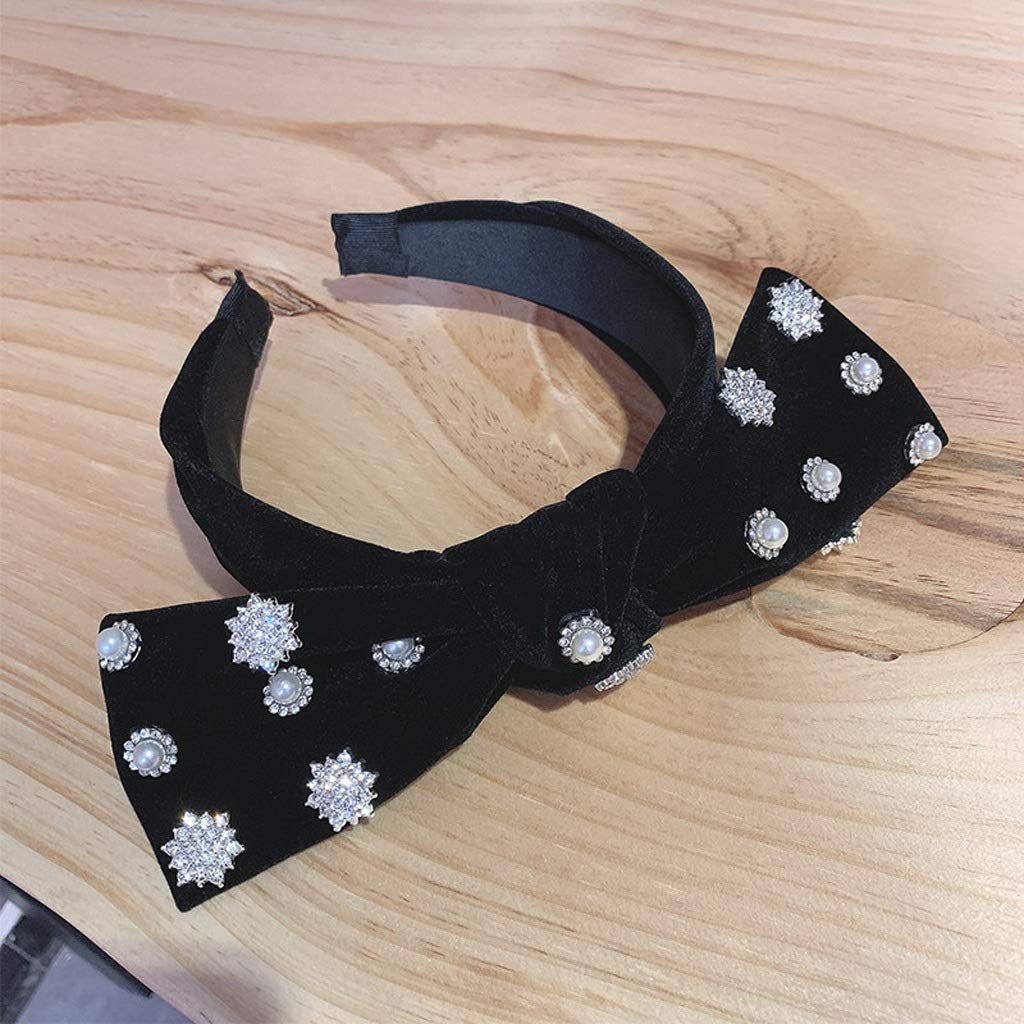 Luxury Bowknot Snowflake Headband for Women - Elegant Hair Accessories for Parties, Weddings & Special Occasions