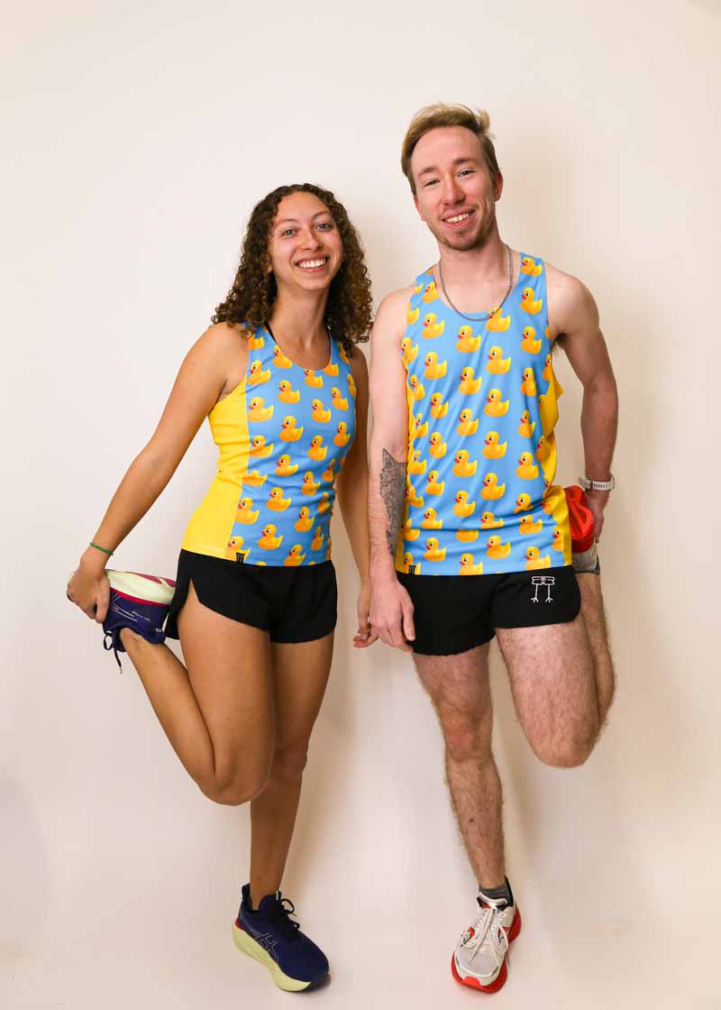Men's High-Performance Rubber Ducky Singlet - Breathable Workout Shirt for Gym, Running & CrossFit Training
