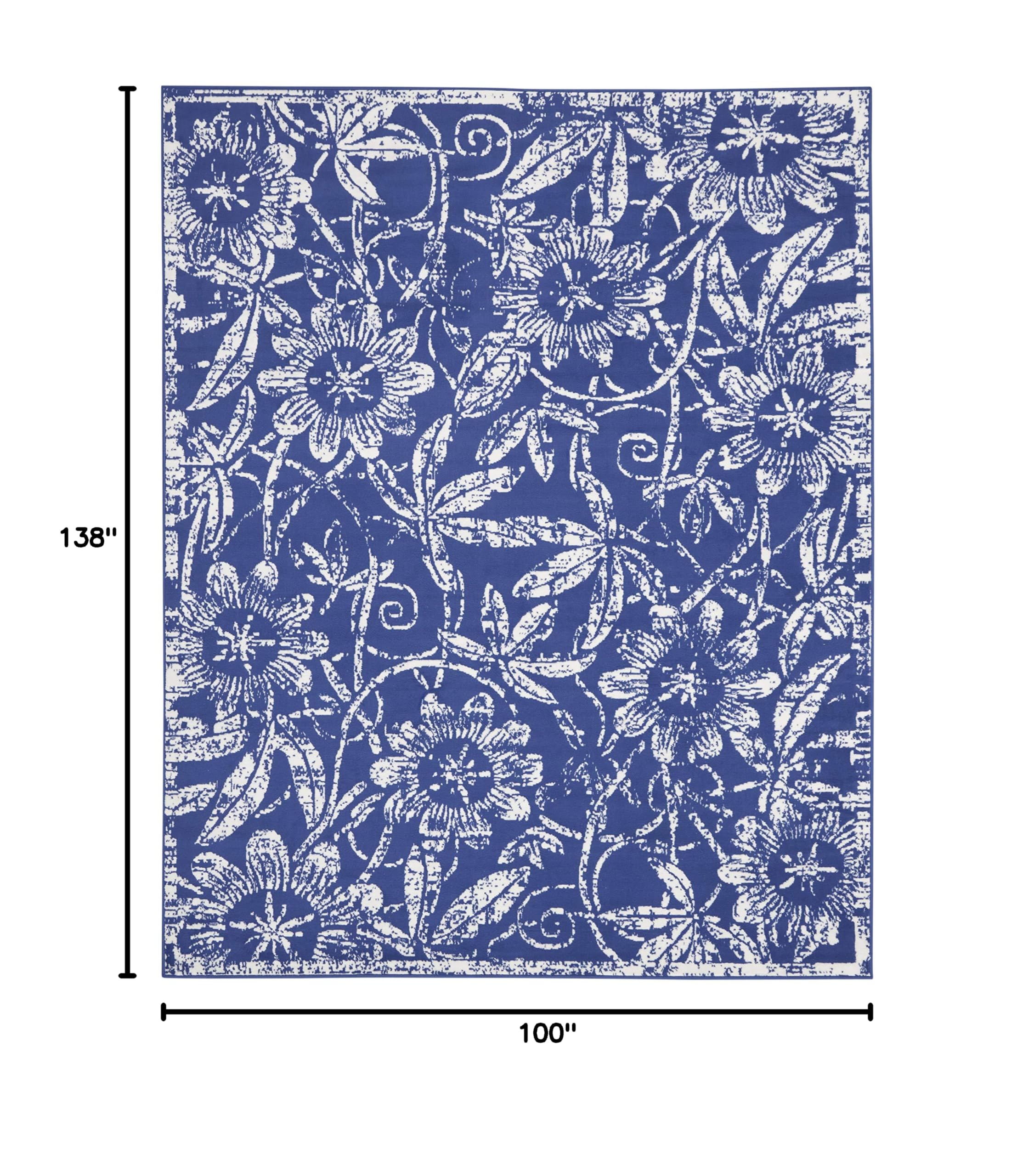 Nourison Whimsicle Floral Navy 8'4