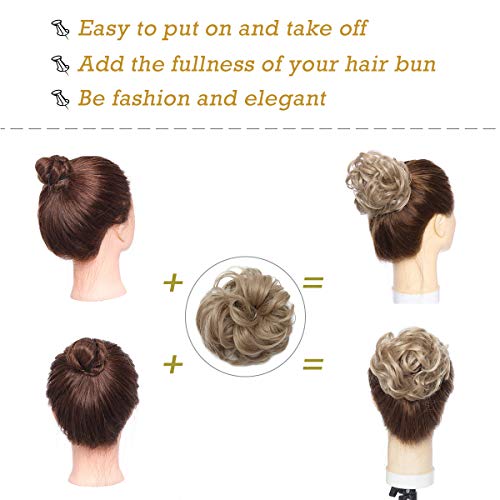 Messy Bun Hair Extension for Curly Hair - Clip-in Updo Hairpiece for Women | Perfect for Weddings, Parties & Everyday Styling