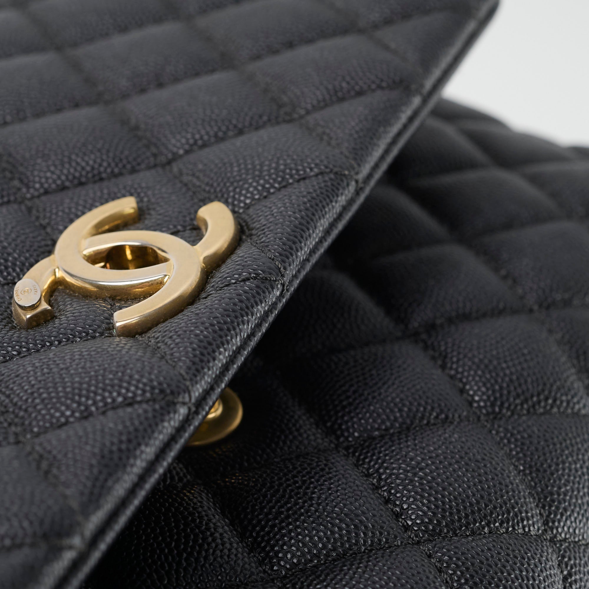 Chanel Medium COCO Handle Bag in Black Caviar Leather - Perfect for Work, Evening Events & Luxury Fashion Accessories