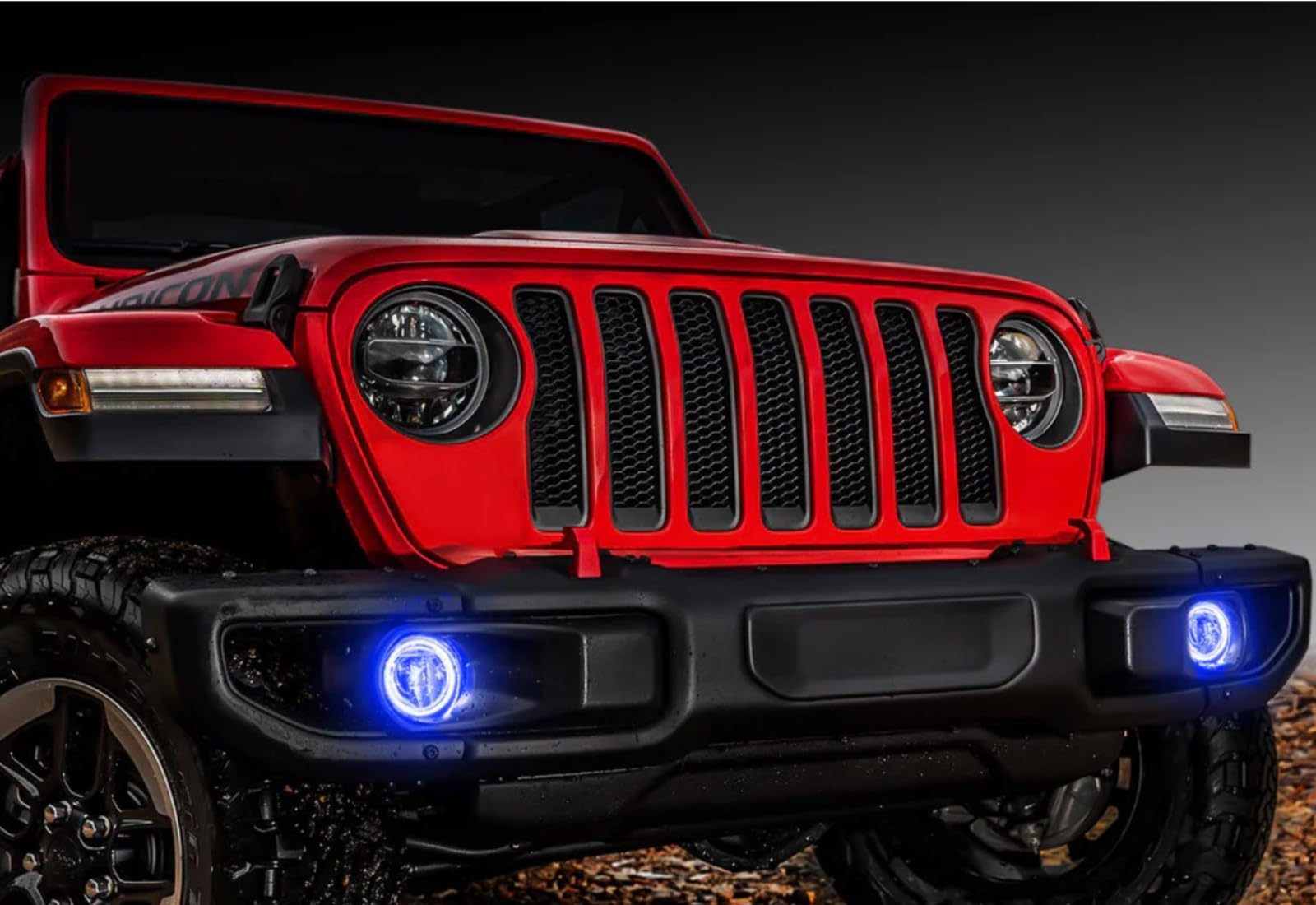 ORACLE Lighting 5847-002 Pair of 20W LED Fog Lights for 2018-2024 Jeep Wrangler JL - Blue - DOT Compliant - Rugged & Durable Off-Road Lights - High Performance LED Fog Lamps for Night Driving & Off-Road Adventures