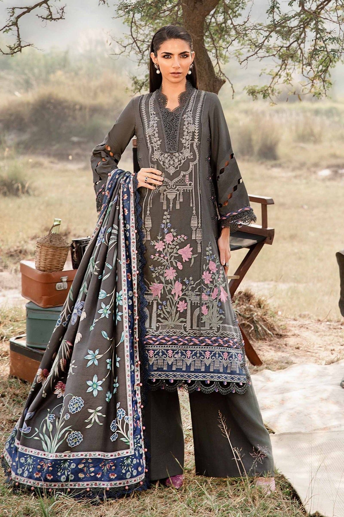 Maria B Winter Unstitched Fabric Collection - Premium Designer Dress Material for Women - Perfect for Festive Wear, Parties & Special Occasions